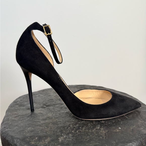Jimmy Choo Lancer 100 Black Suede D’Orsey Pumps EU 39.5 / US 9 - Picture 5 of 11